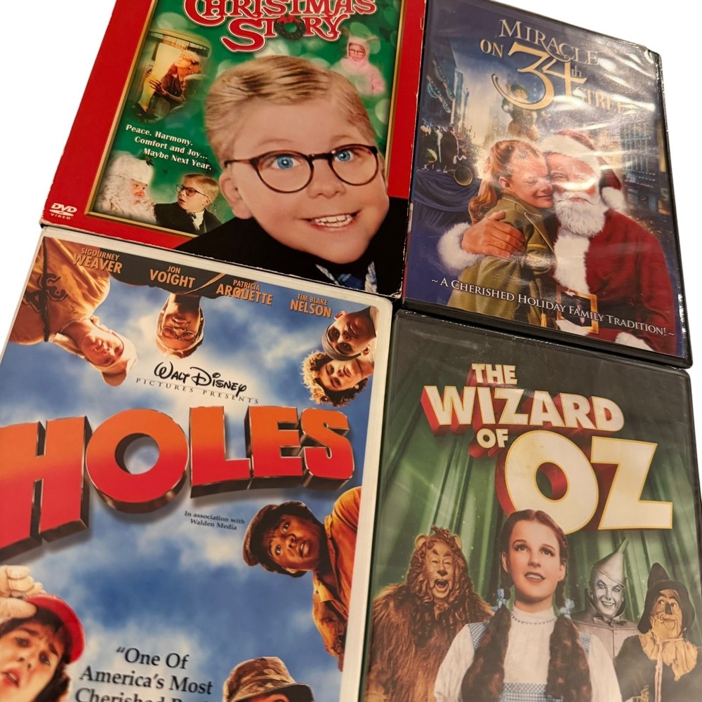 Family DVD Lot of 4 Wizard of Oz Christmas Story Miracle 34th Street